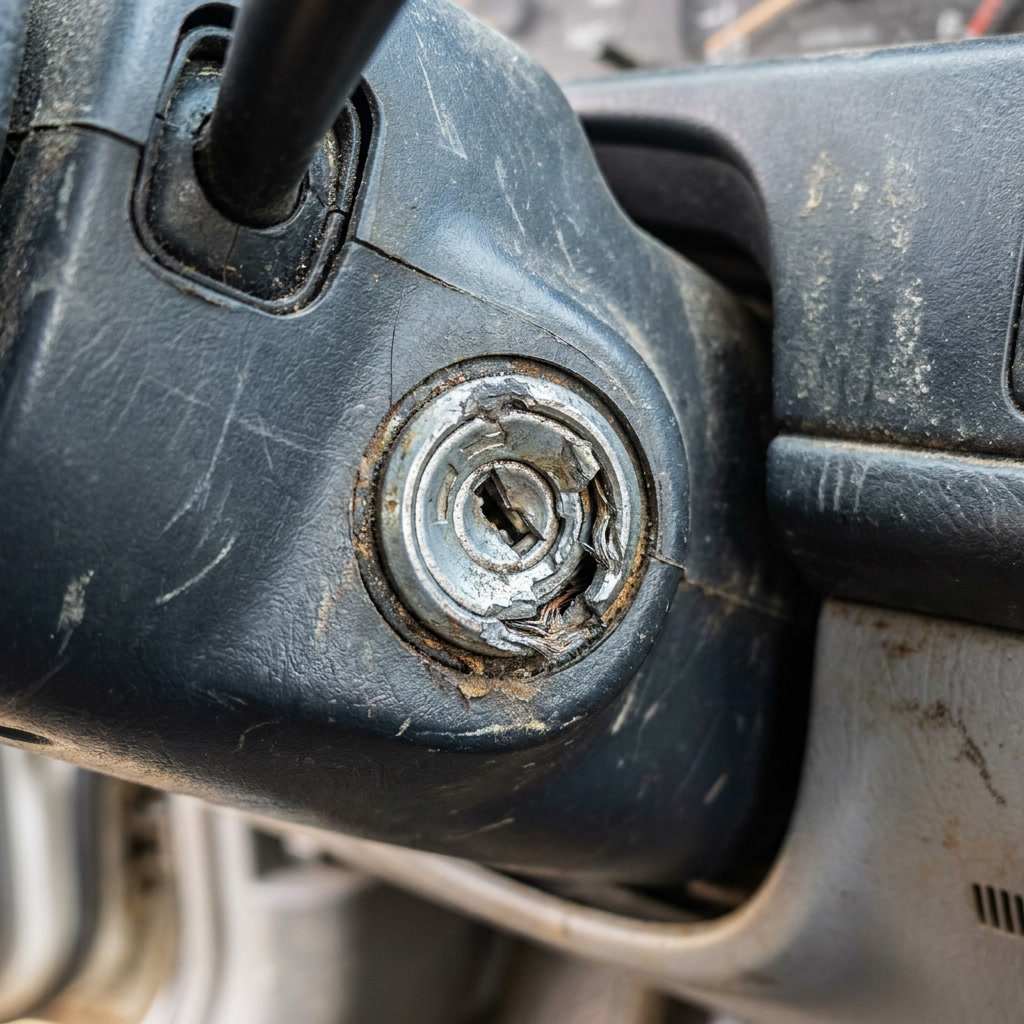 Broken ignition before repair