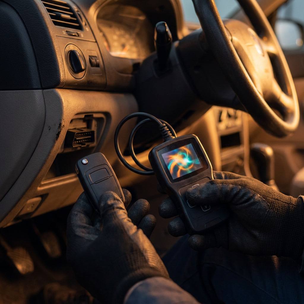 Smart key fob programming via OBD2 diagnostic port