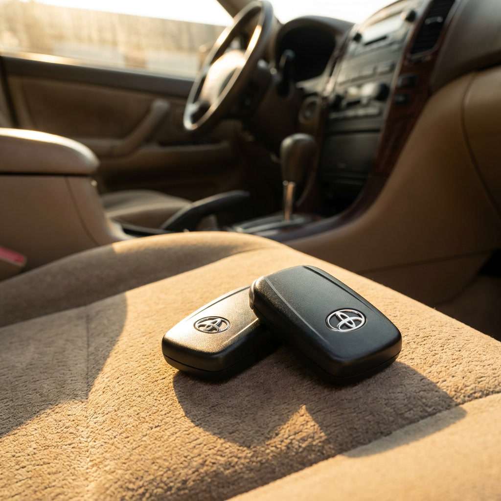 Jenny L. Sunnyvale, holding Toyota key fobs